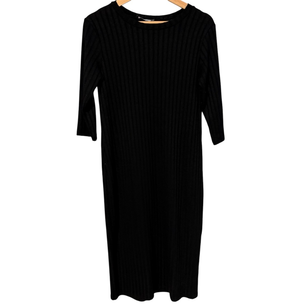 Zara Ribbed 3/4 Sleeve Dress